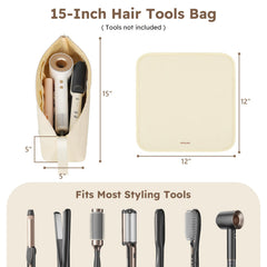 MOKURA heat resistant mat protects surfaces during styling