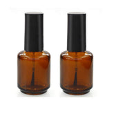 Mollensiuer 6pcs 15ml brown glass bottles set for DIY nail polish storage