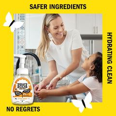 Molly's Suds Foaming Hand Soap Citrus Grove ingredients reveal aloe and coconut oil hydrating care.