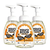 Molly's Suds Foaming Hand Soap Citrus Grove pump bottle for gentle cleansing and fresh citrus aroma.