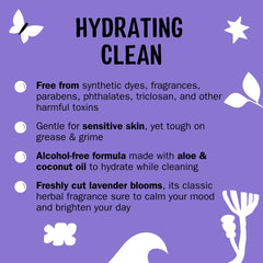 Molly's Suds aloe and coconut oil ingredients support gentle skin hydration.