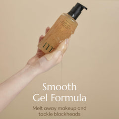 Molvany LHA CIS Gel Cleanser foam texture on skin for exfoliation.