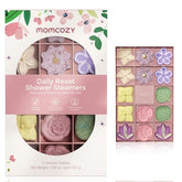 Momcozy shower steamers collection with 7 floral scents for daily spa-like showers.