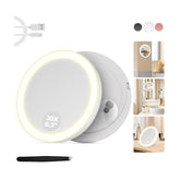 MOMOKUBA 30X magnifying mirror with suction cup for precise makeup application