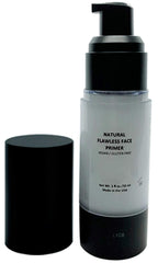 Mom's Secret Natural Flawless Face Primer packaging highlights organic ingredients for clean makeup prep.