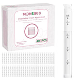 Momsnug disposable vaginal applicator with round-tip packaging shows gentle insertion for comfortable use.