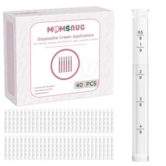 Momsnug disposable vaginal applicator with round-tip packaging shows gentle insertion for comfortable use.