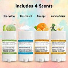 MONA travel-size deodorant kids pack side view 4pk for portable protection