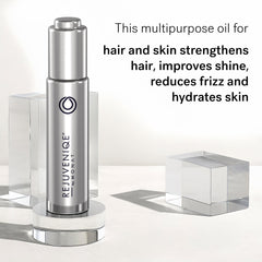 MONAT REJUVENIQE Oil dropper-dispense enables easy pre-shampoo application.