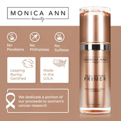 Monica Ann Beauty Hyaluronic Acid infused formula for hydrated, plump-looking skin