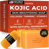 MONIER Kojic Acid Soap original japanese complex face-application for even-toned, radiant skin.