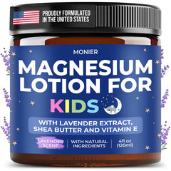 MONIER magnesium lotion for kids bottle supports gentle nightly calm