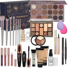 MONRUEVT makeup kit teens eyeshadow palette open for versatile day-to-night looks