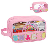 MONSTINA clear snack bag front view for quick organized access.