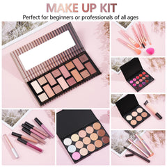 Moobirlet makeup kit eyeshadow palette provides rich color payoff for versatile looks.