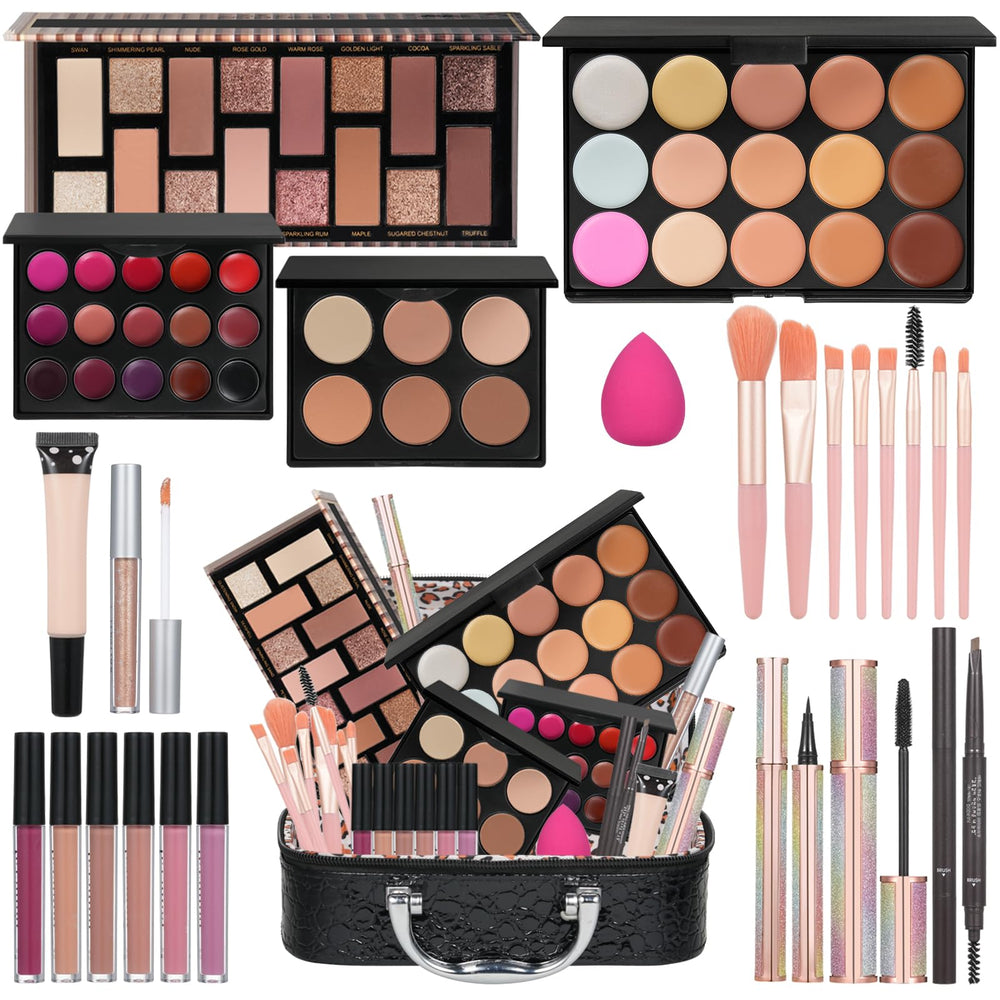Moobirlet makeup kit full kit shows complete on-the-go beauty essentials.
