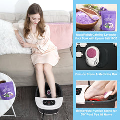 MoodRelish infrared light feature warming the foot spa session.