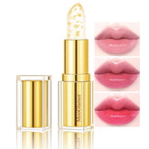 MooGlamor Clear Lipstick shows a color-changing pink glow with temperature-responsive shade.