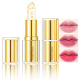 MooGlamor color-changing lipstick tube showing pink glow on lips