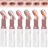MooGlamor two-color eyeshadow stick gradient swatch for versatile day-to-night looks.