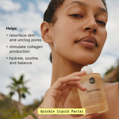 Moon Juice Acid Potion liquid closeup shows active exfoliating acids.