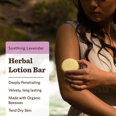 Moon Valley Organics Moon Melt Bar lavender heat-melt action demonstrates moisturization