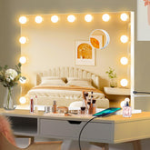 Moonee vanity mirror front view showcases an elegant design for beauty routines.