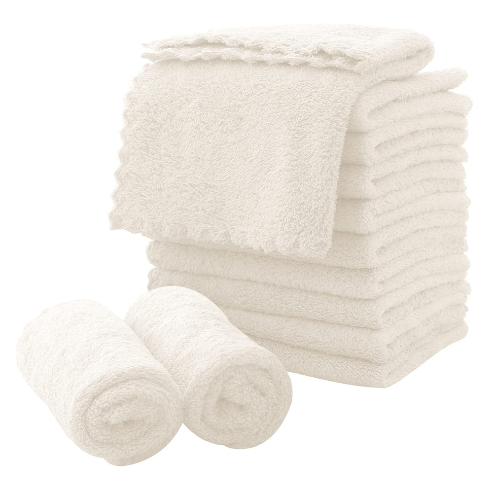 MOONQUEEN microfiber facial cloths cream 12-pack ready for daily cleansing