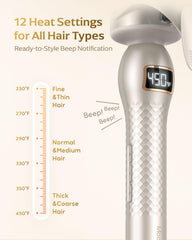Mooqlizz curling iron ceramic barrel promotes even heat for smoother styling