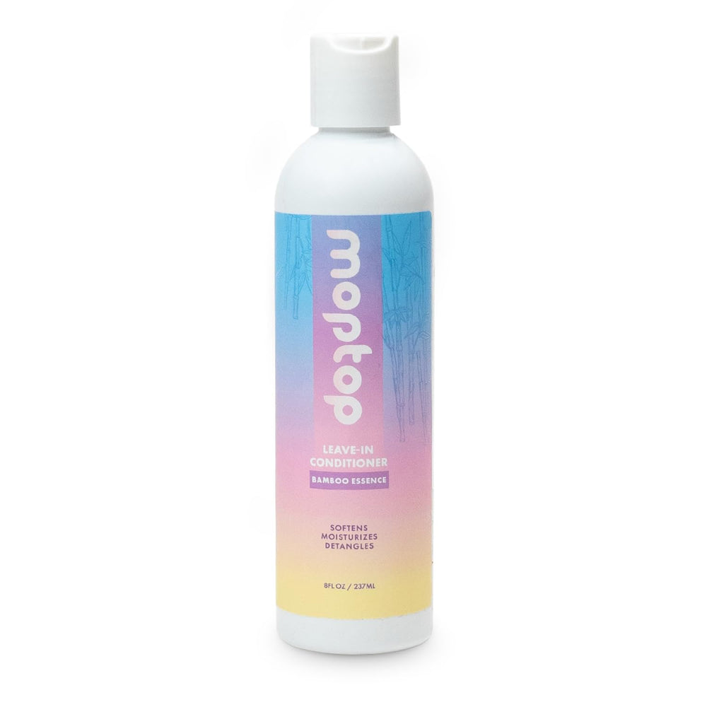 MopTop Leave-In Conditioner bottle—hydration for soft curls.