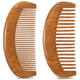 Moreinday green sandalwood wide-tooth comb for detangling and gentle glide