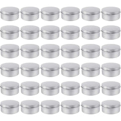 Moretoes 36pcs aluminum tins with bright finish for DIY balms