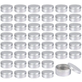 Moretoes 45-pack tins front view, sturdy aluminum for easy DIY storage