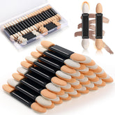 MORGLES 50Pcs double head eyeshadow applicators in case for easy daily touch-ups