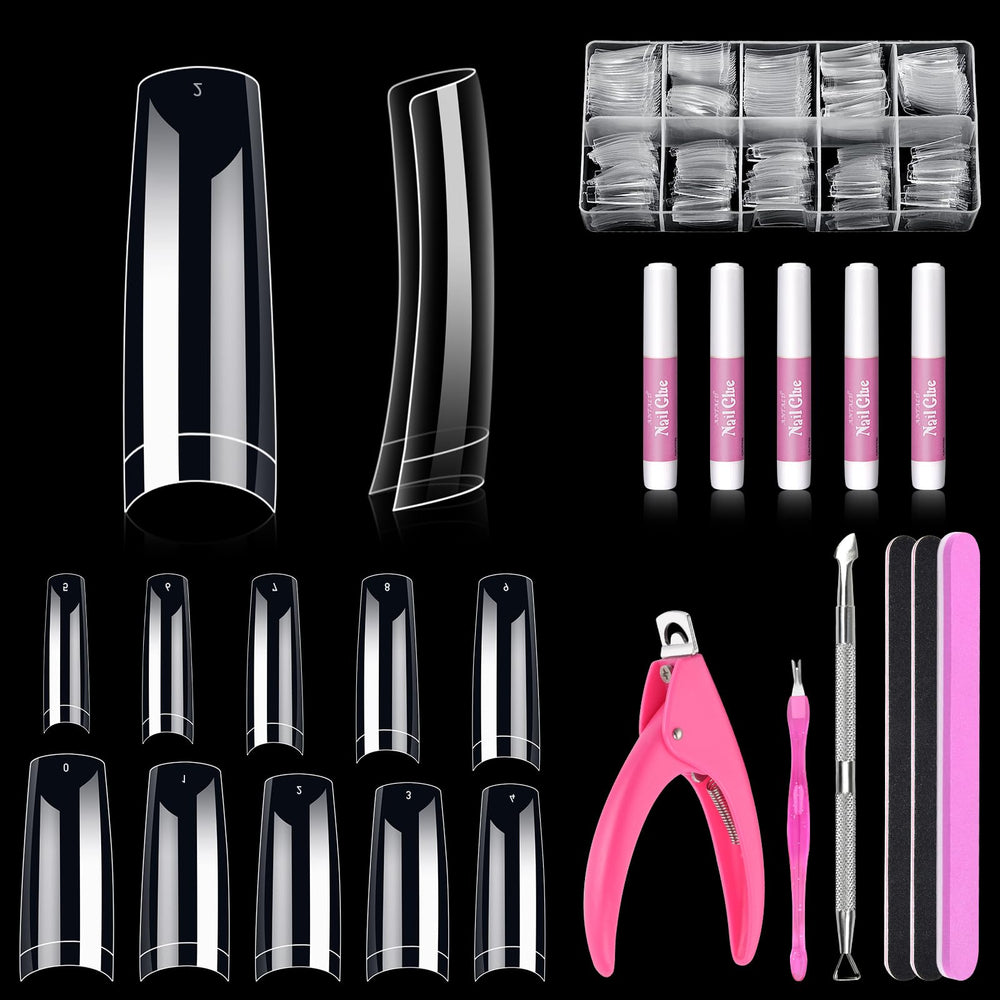 MORGLES clear nail tips 500pcs for versatile DIY nails and natural look