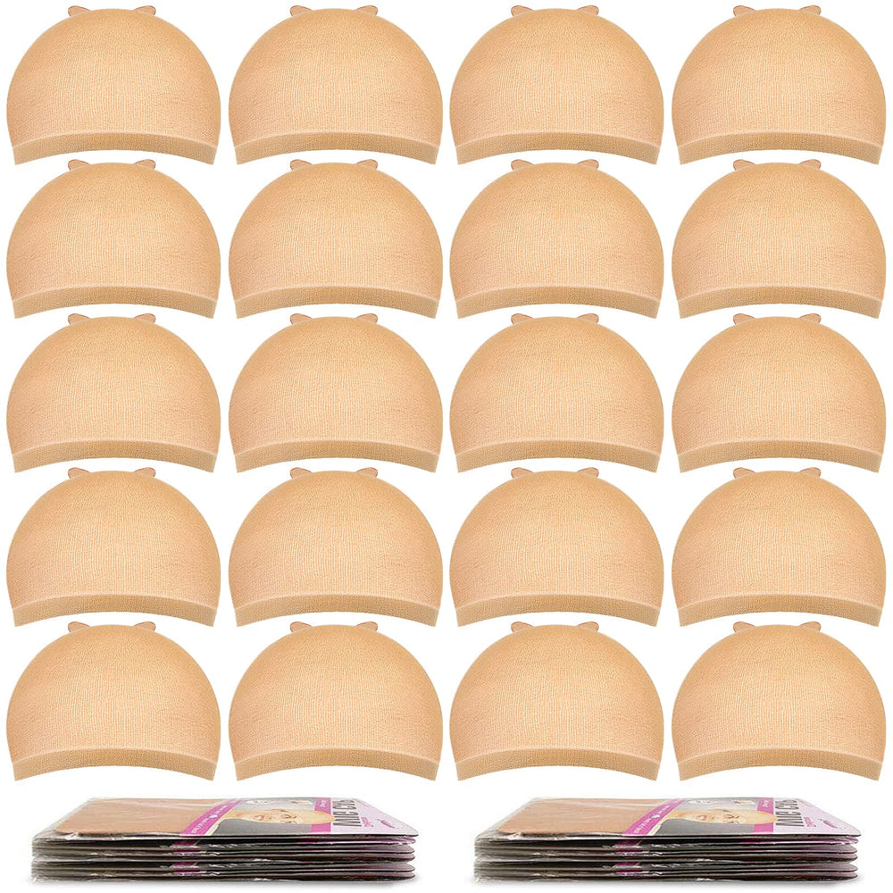 MORGLES Wig Caps packaging highlights 20-piece bulk set for easy stocking.