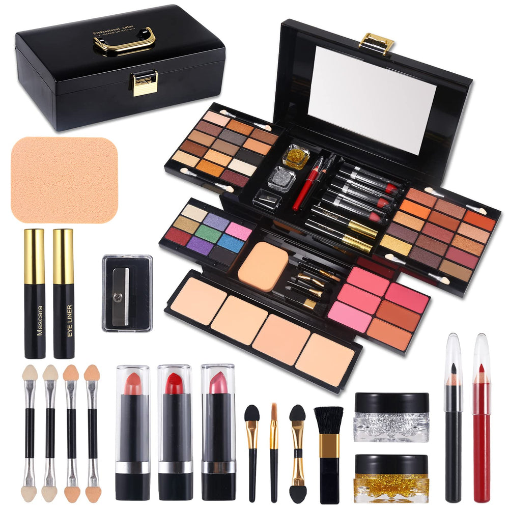 MORNECA professional makeup kit opens to reveal a full-face collection for versatile looks on the go