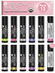 Moroccan Magic Lip Balm Rose Vanilla SPF15 – silky hydration and sun protection.
