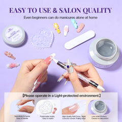 Morovan 36-piece nail forms kit supports varied extensions and designs