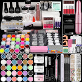 Morovan acrylic nail kit contents show all-in-one starter essentials for at-home manicures.