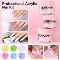 Morovan glitter powders add sparkling accents for festive or chic nail looks.