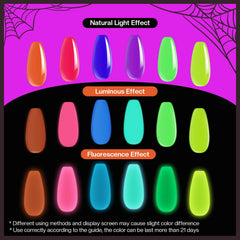 Morovan Neon Nail Polish Set quick-dry bottle shows fast air-dry formula for touch-ups.