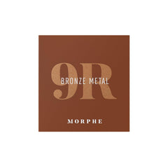 Morphe 9R Bronze Metal Artistry Palette swatches showing creamy mattes and luminous shimmers