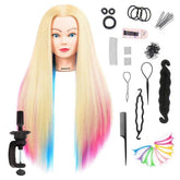 MORRIS 28-inch cosmetology mannequin head front view ideal for braiding practice.