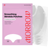 Morrow Beauty forehead patch closeup showing peptide formula for smoothing fine lines.