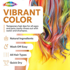 Mosaiz hair chalk being applied by a kid for easy, mess-free color