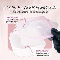 MosBug Nail Spa bowl side view demonstrates compact footprint for home or salon use.