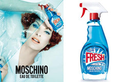 Moschino Fresh Couture application gesture shows easy spritz access