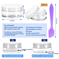 MotBach clear round jar with lid seal demonstrates leakproof storage for creams.