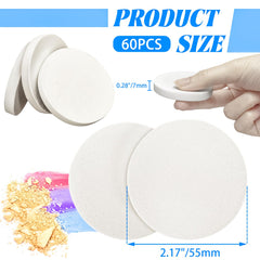 MotBach esponja de maquillaje redonda de 55 mm para bases y correctores.